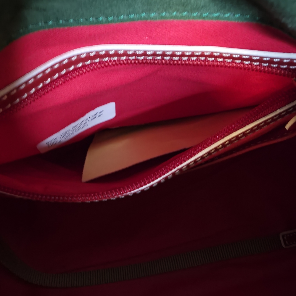 Dooney & Bourke Red Leather Satchel - Picture 5 of 16